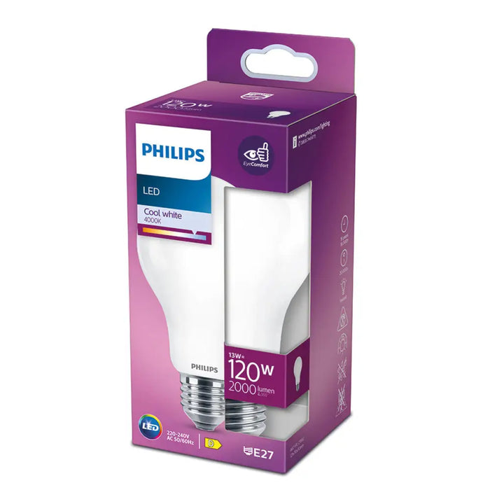 LED lamp Philips D 120 W 13 W E27 2000 Lm 7 x 12 cm (4000 K) 7 x 12 cm - Декорация и Осветление<<<Дом