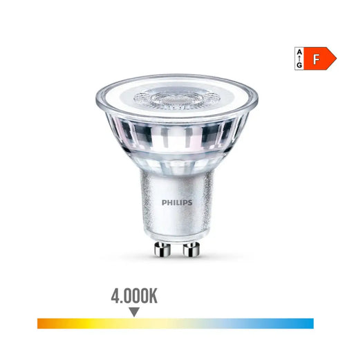LED lamp Philips F 4,6 W GU10 390 lm 5 x 5,4 cm (4000 K) - Декорация и Осветление<<<Дом Градина<<<BigBuy&&&LED