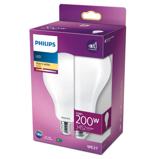 LED lamp Philips Standard D 23 W E27 3452 Lm Ø 9,5 x 16,5 cm (2700 K) - Декорация и Осветление<<<Дом