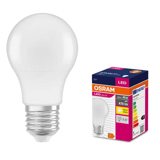 LED LAMP VALUE CLA40 470lm/827 E27 LEDVANCE - Диодни лампи за бита<<<Източници на светлина<<<AmperelB2B