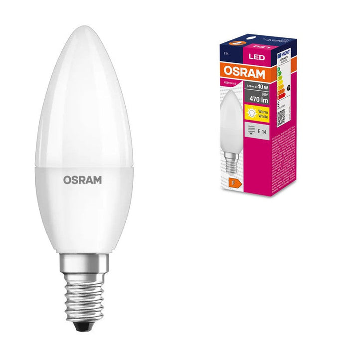 LED LAMP VALUE CLB40 470lm/827 E14 LEDVANCE - Диодни лампи за бита<<<Източници на светлина<<<AmperelB2B