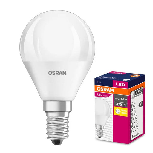 LED LAMP VALUE CLP40 470lm/827/ E14 LEDVANCE - Диодни лампи за бита<<<Източници на светлина<<<AmperelB2B