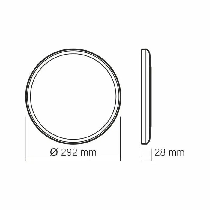 LED LAMP VL-DL3R-184W CEILING RD 18W/4K/WH VIDEX - Диодни тела за бита<<<Източници на светлина<<<AmperelB2B