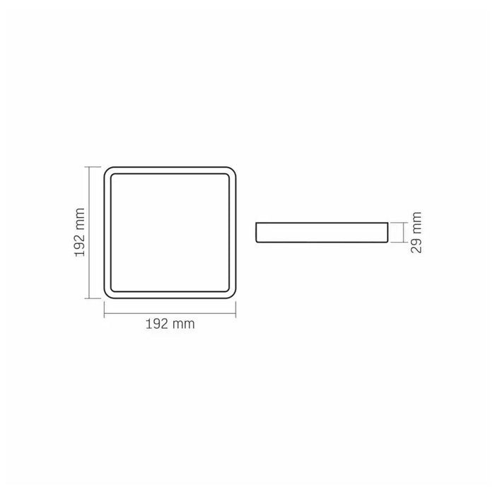 LED LAMP VLE-DLSS-184 SURFACE FRAME SQ 18W/4K/WH VIDEX - Диодни тела за бита<<<Източници на светлина<<<AmperelB2B