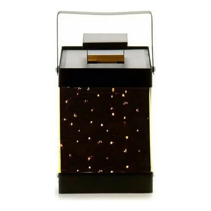 LED Lantern Gift Decor Black Mirror 12,5 x 18,5 x 12,5 cm Metal - Декорация и Осветление<<<Дом Градина<<<BigBuy&&&Свещи