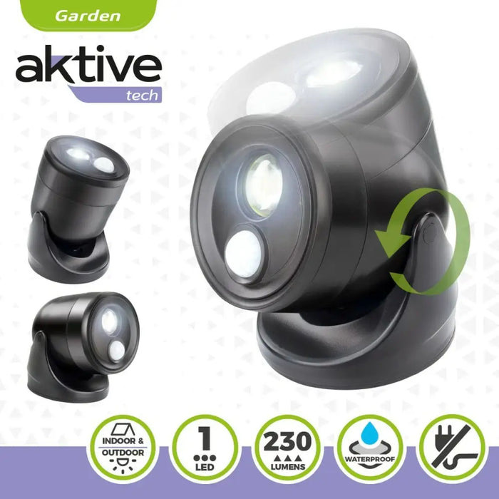 LED Light with Movement Sensor Aktive Plastic 10,5 x 12,5 x 13,5 cm (12 Units) - Декорация и Осветление<<<Дом