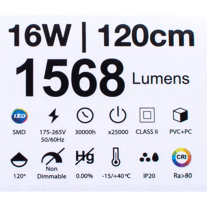 LED LINE FLUMINUM 16W 6000K 117CM WITH KEY AND CABLE WITH PLUG VITO LEDLINE-P - Линейни осветителни тела<<<Външно