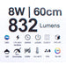 LED LINE FLUMINUM 8W 6000K 57CM WITH KEY AND CABLE WITH PLUG VITO LEDLINE-P - Линейни осветителни тела<<<Външно
