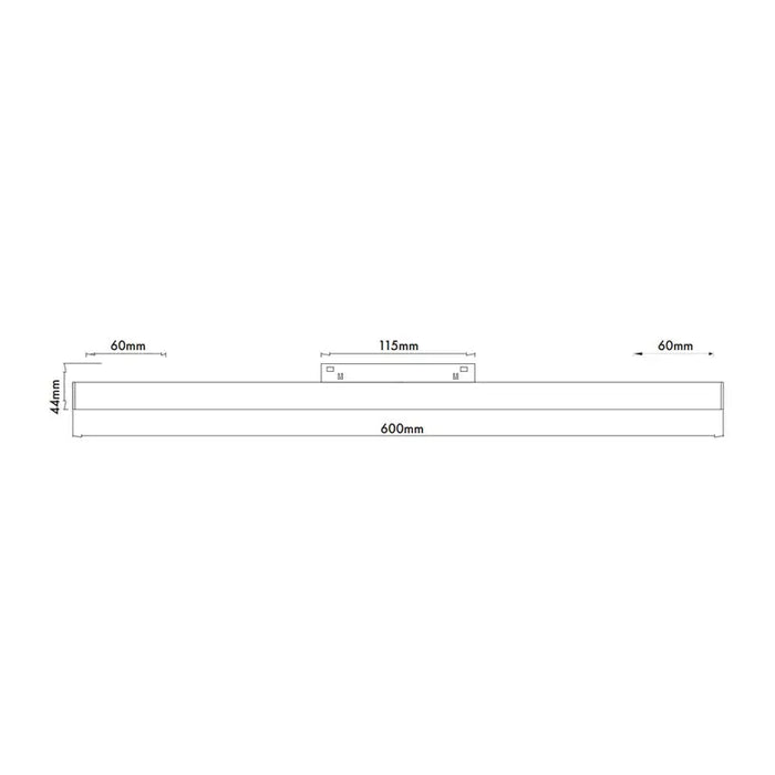 LED LINEAR FLUID 20W 4000K 60CM FOR MAGNETIC-RAIL MOUNTING VITO - Осветление за релсов монтаж<<<Вътрешно