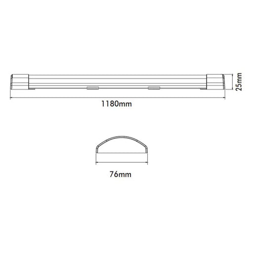 LED LINEAR FLUID 36W 4000K 3672LM 120CM VITO FIT-A - Линейни осветителни тела<<<Външно