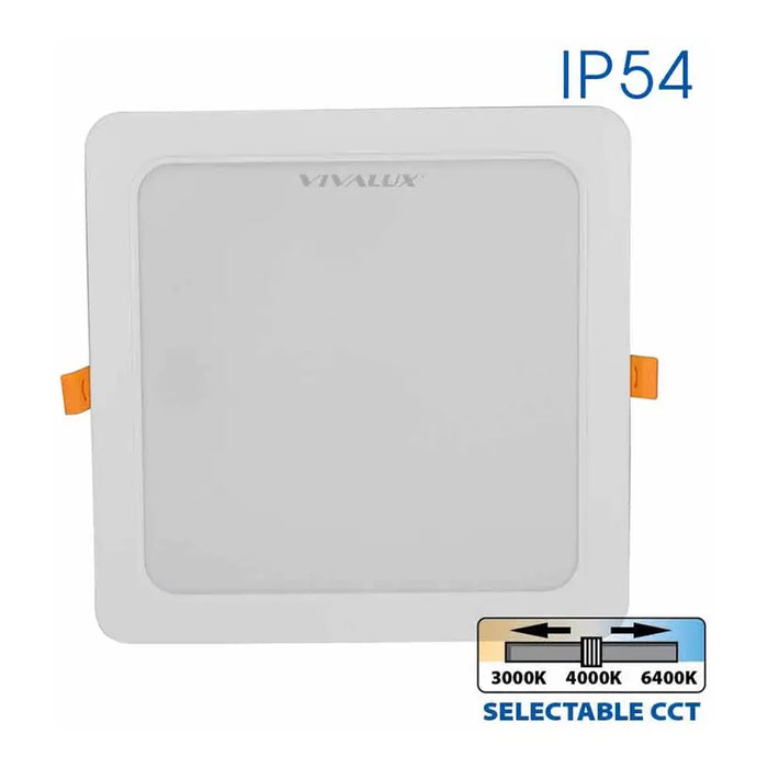 LED MOON 24W 3000K-4000K-6400K IP54 SQUARE FOR BUILT-IN VIVALUX KAPI - Луни<<<Вътрешно