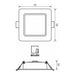 LED MOON 5W 3000K-4000K-6400K IP54 SQUARE FOR BUILT-IN VIVALUX KAPI - Луни<<<Вътрешно