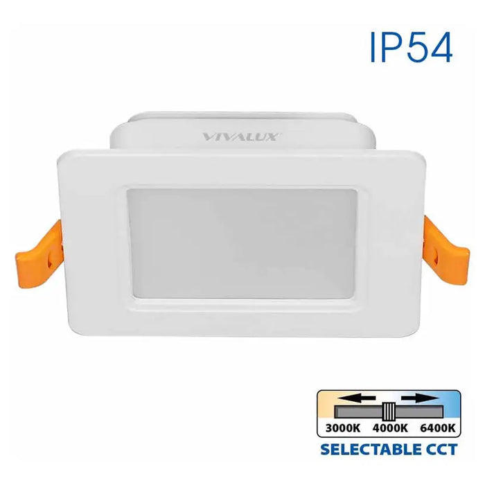 LED MOON 5W 3000K-4000K-6400K IP54 SQUARE FOR BUILT-IN VIVALUX KAPI - Луни<<<Вътрешно