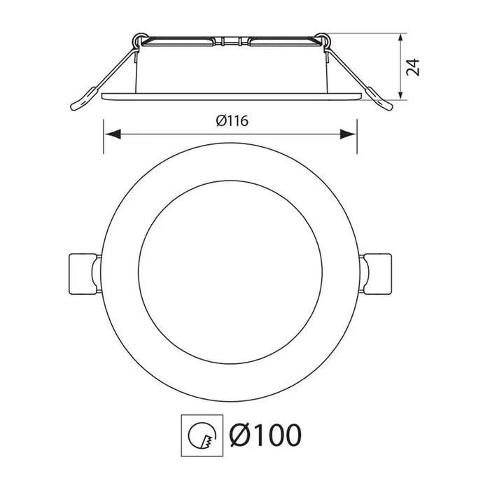 LED MOON 8W 230V 4000K 720LM 25,000H VIVALUX - Луни<<<Вътрешно осветление<<<Осветление<<<Praktiker&&&Луни<<<Вътрешно