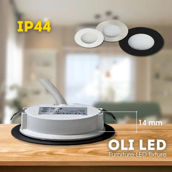 LED MOON FOR BUILT-IN 2W 4000K 150LM IP44 NICKEL MAT VIVALUX OLI - Луни<<<Вътрешно