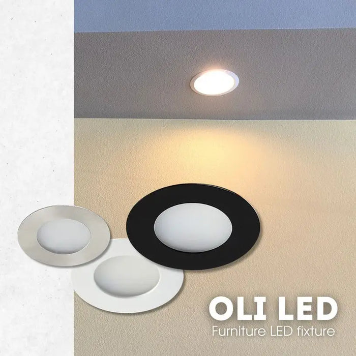 LED MOON FOR BUILT-IN 2W 4000K 150LM IP44 WHITE VIVALUX OLI - Луни<<<Вътрешно