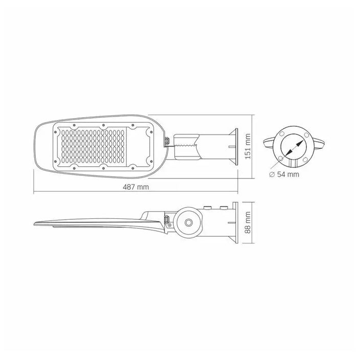 LED OUTDOOR LAMP VLE-SLe14-505 STREET LED 50W/5K VIDEX - Диодни тела индустриални<<<Източници на светлина<<<AmperelB2B