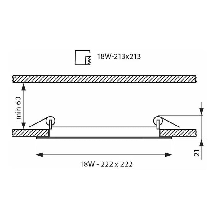 LED PANEL 18W 4000K 1150LM BLACK VIVALUX GRID - Led панели<<<Вътрешно осветление<<<Осветление<<<Praktiker&&&Led