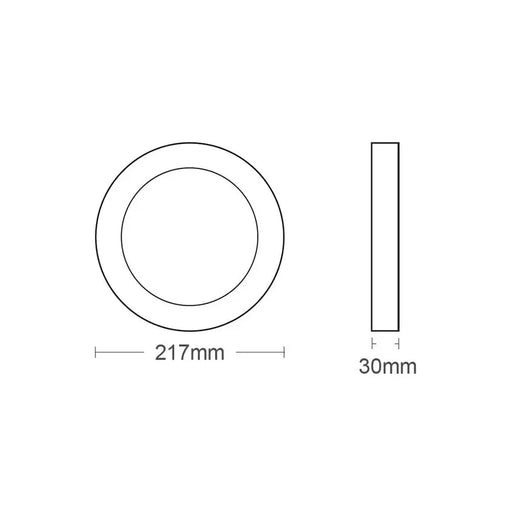 LED PANEL 18W 4000K 1980LM Ц217MM EXTERIOR VITO - Led панели<<<Вътрешно осветление<<<Осветление<<<Praktiker&&&Led