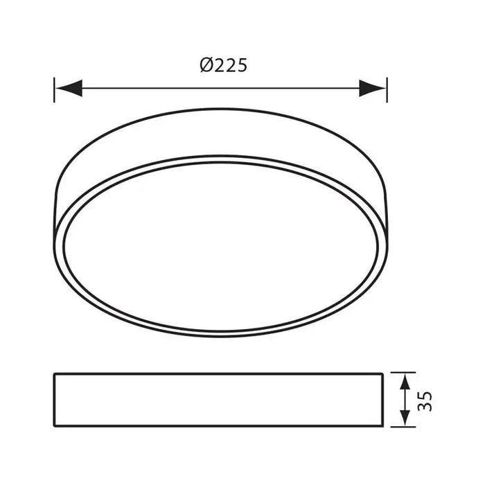 LED PANEL OUTER CIRCLE 24W 4000K Ф225 VIVALUX DARS - Led панели<<<Вътрешно осветление<<<Осветление<<<Praktiker&&&Led