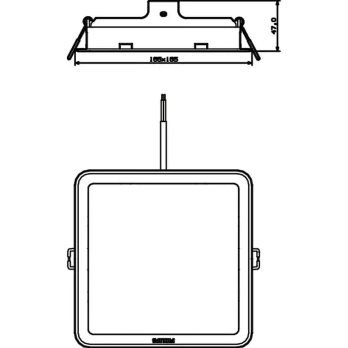 LED PANEL SQUARE 16.5W 1700LM 6500K 16.5X3.5CM PHILIPS - Led панели<<<Вътрешно