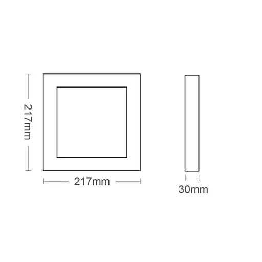 LED PANEL SQUARE 18W 6000K 1980LM OUTDOOR VITO - Led панели<<<Вътрешно осветление<<<Осветление<<<Praktiker&&&Led