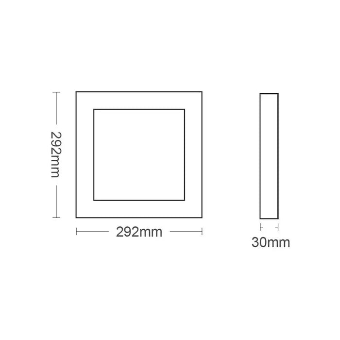 LED PANEL SQUARE 24W 4000K 2640LM 292X292MM OUTDOOR VITO - Led панели<<<Вътрешно