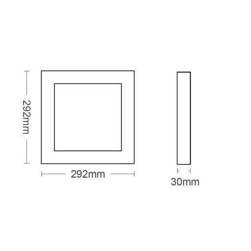 LED PANEL SQUARE 24W 6000K 2640LM 292X292MM OUTDOOR VITO - Led панели<<<Вътрешно
