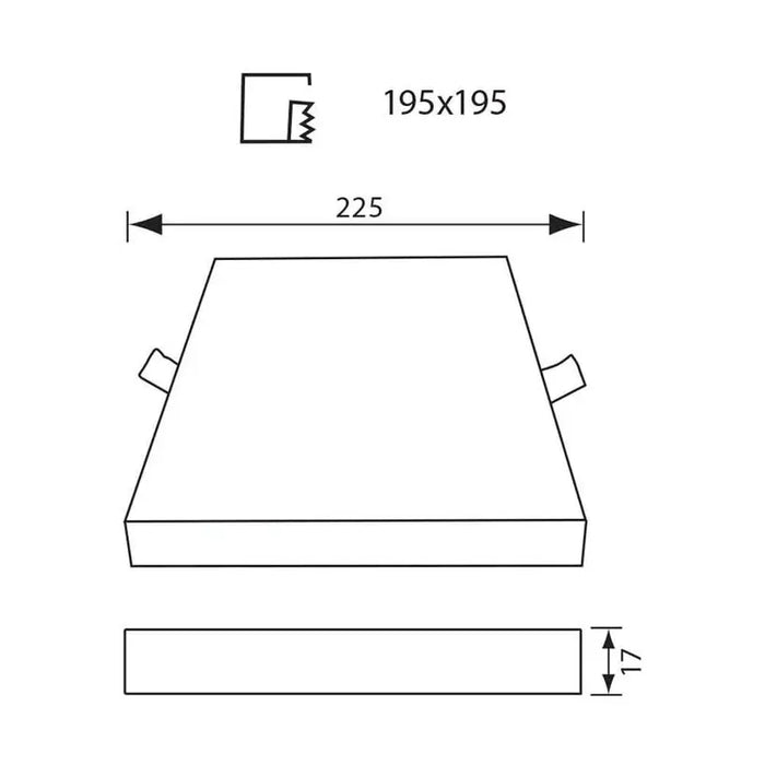 LED PANEL SQUARE 36W 4000K 3600LM VIVALUX QUADRA - Led панели<<<Вътрешно осветление<<<Осветление<<<Praktiker&&&Led