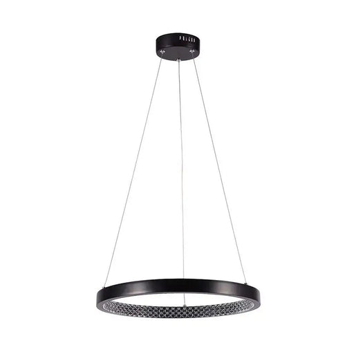 LED PENDANT 19W 4000K 40CM CRYSTAL BLACK V-TAC - Пендели<<<Вътрешно