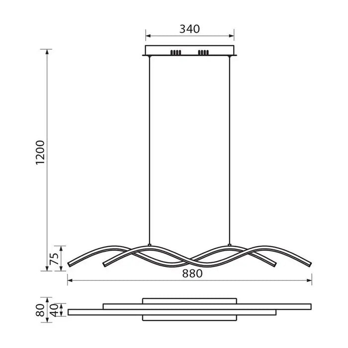LED PENDANT 27W 3000-4000-6000K 1182LM BLACK VIVALUX LOARA - Пендели<<<Вътрешно
