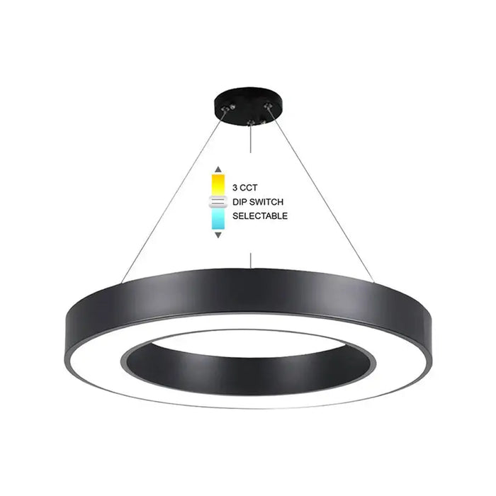 LED PENDANT 45W 3000-6000K 3600LM WITH KEY BLACK VITO FINESSE - Пендели<<<Вътрешно