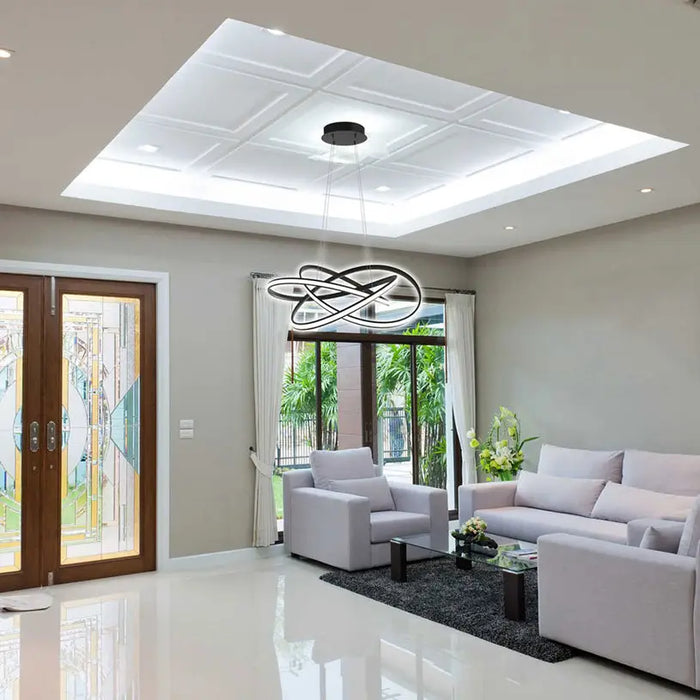 LED PENDANT 60W 3000-4000-6000K 2658LM BLACK VIVALUX MAREA - Пендели<<<Вътрешно