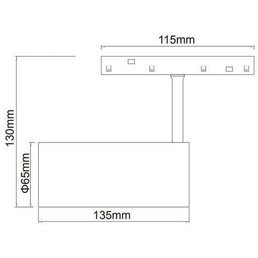 LED SPOT 20W 4000K FOR MAGNETIC-RAIL MOUNTING BLACK VITO - Осветление за релсов монтаж<<<Вътрешно