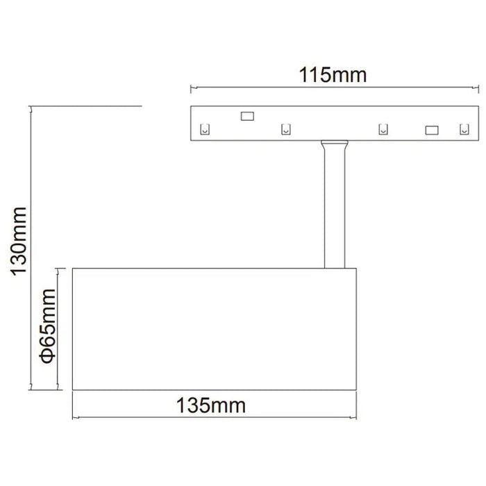 LED SPOT 20W 4000K FOR MAGNETIC-RAIL MOUNTING BLACK VITO - Осветление за релсов монтаж<<<Вътрешно