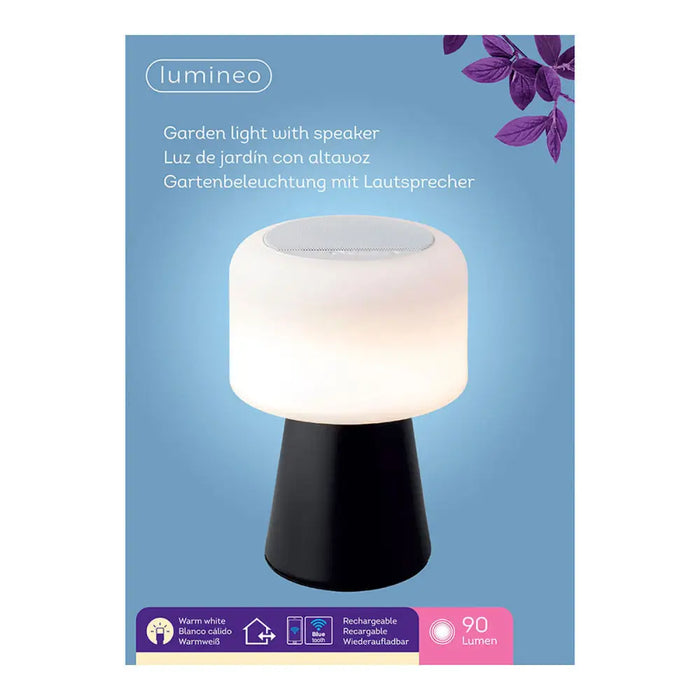 LED Table Lamp Lumineo 894415 Black Rechargeable - Декорация и Осветление<<<Дом Градина<<<BigBuy&&&Лампи<<<Декорация и