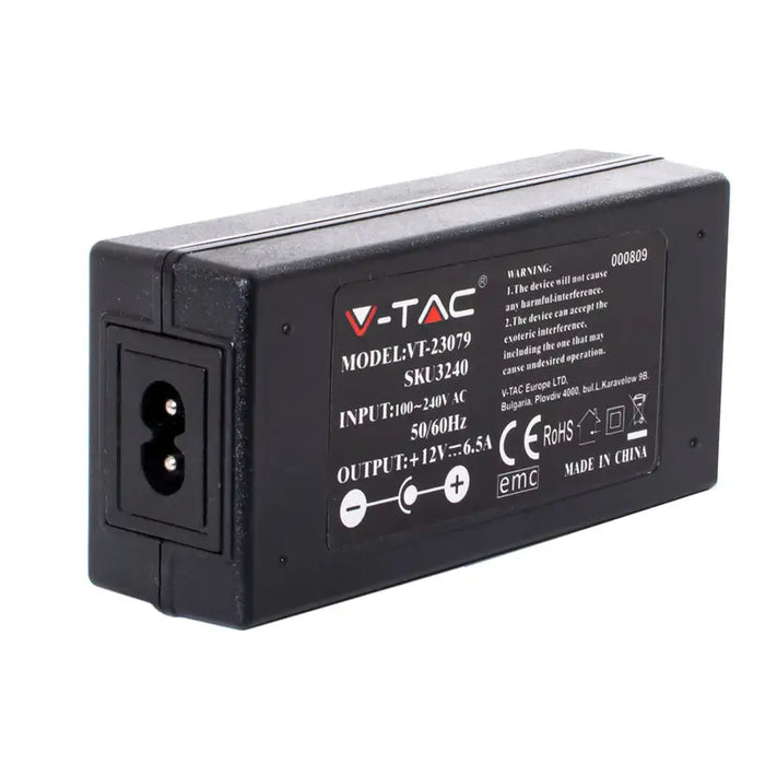 LED TRANSFORMER 78W 6.5A 12V IP44 V-TAC - LED ленти и аксесоари<<<Вътрешно осветление<<<Мебели и