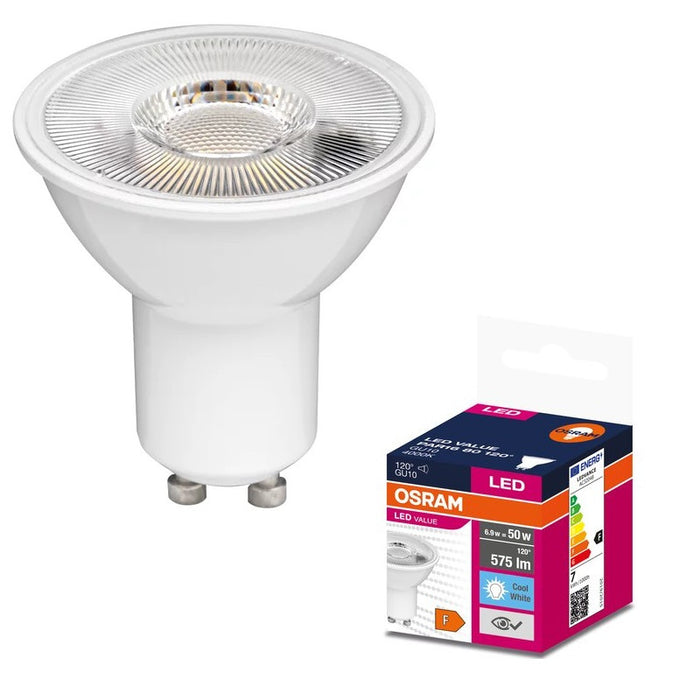 LED LAMP VALUE PLAST PAR16 80 120° 6,9W840 GU10 LEDVANCE