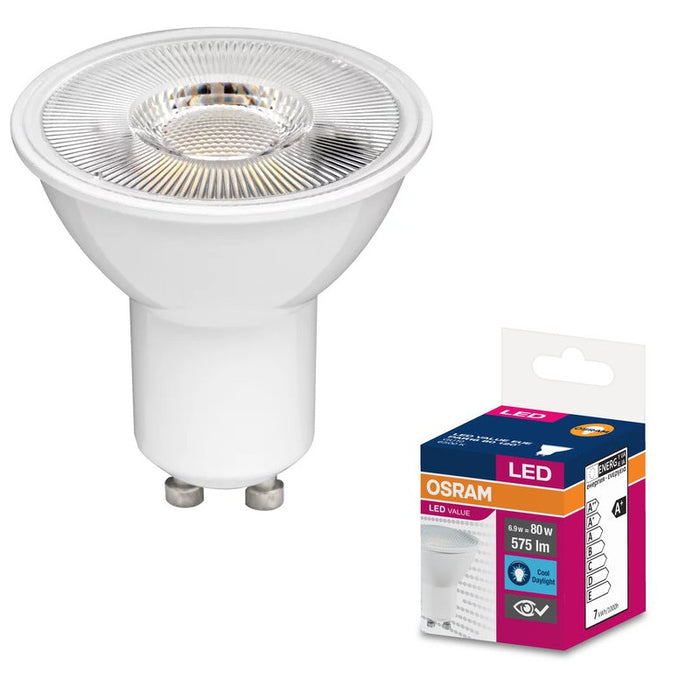 LED LAMP VALUE PLAST PAR16 80 120° 6,9W865 GU10 LEDVANCE