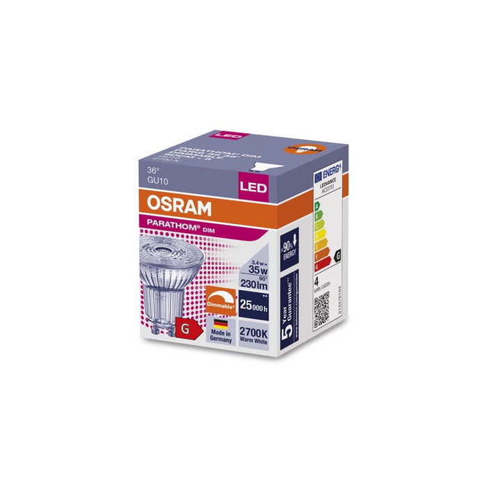 LED LAMP PARATHOM DIM PAR16 35 36° 4.5W/927 GU10 LEDVANCE