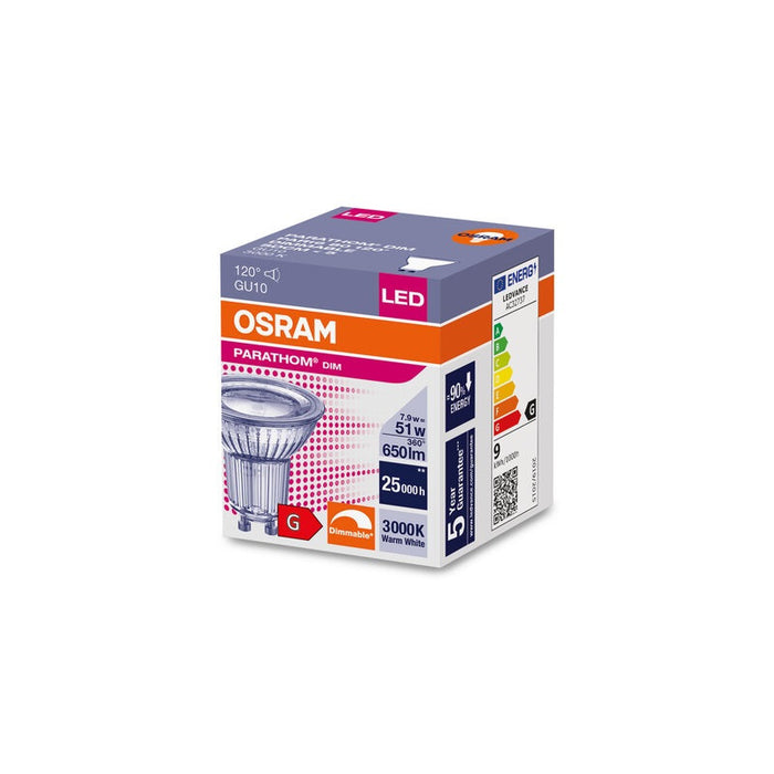 LED LAMP PARATHOM DIM PAR16 80 120° 8W/930 GU10 LEDVANCE