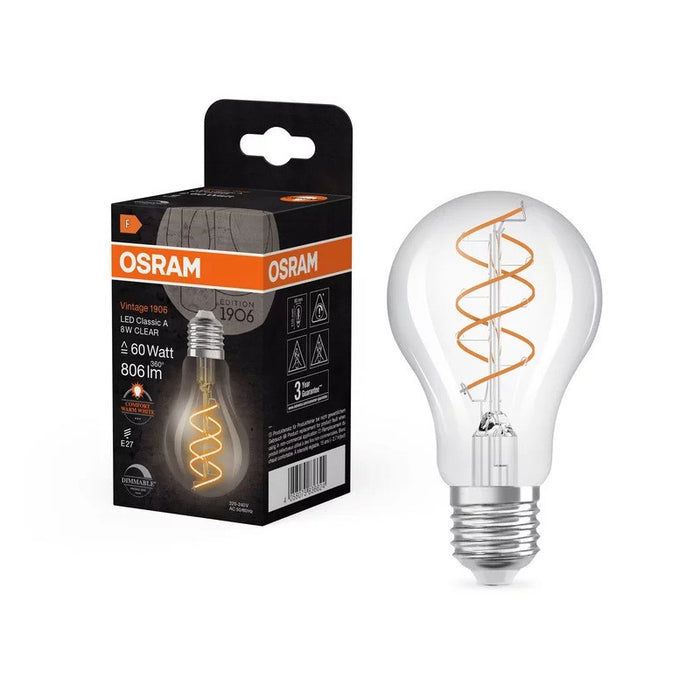 LED LAMP VINTAGE 1906 CLA60 CLEAR DIM 8W/922 E27 LEDVANCE