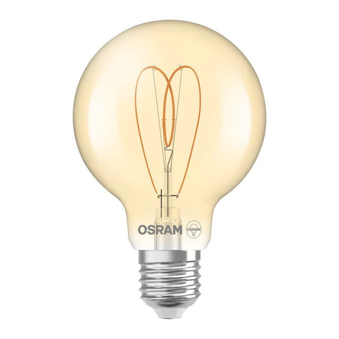 LED LAMP VINTAGE 1906 CLA60 G80 GOLD HEART FIL DIM 8W E27 LEDVANCE