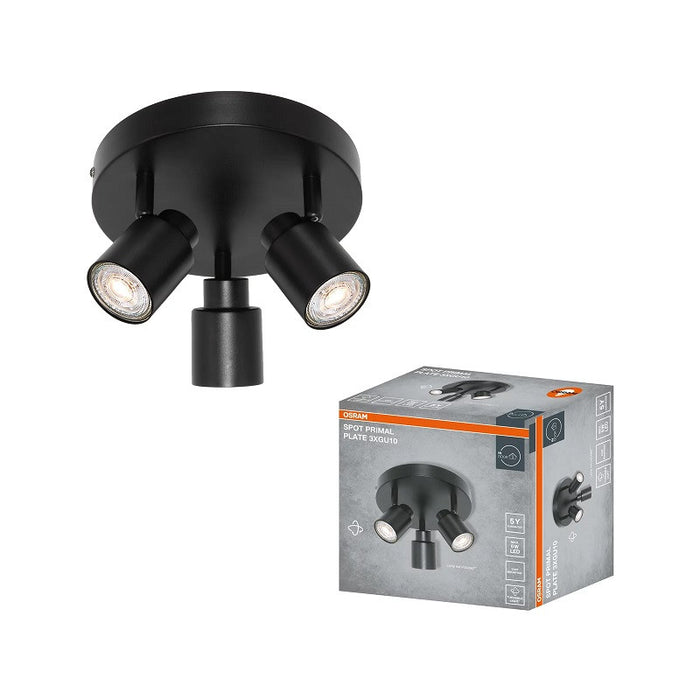 LED SPOT 3XGU10 ROUND BLACK OSRAM PRIMAL