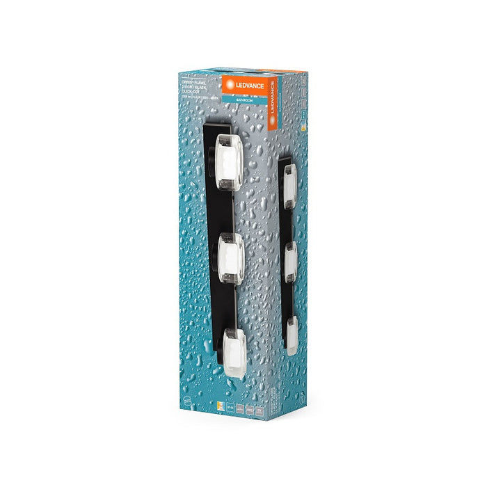 LED LAMP ORBIS FLAME 3X5.5W CLICK CCT IP44 BLACK LEDVANCE