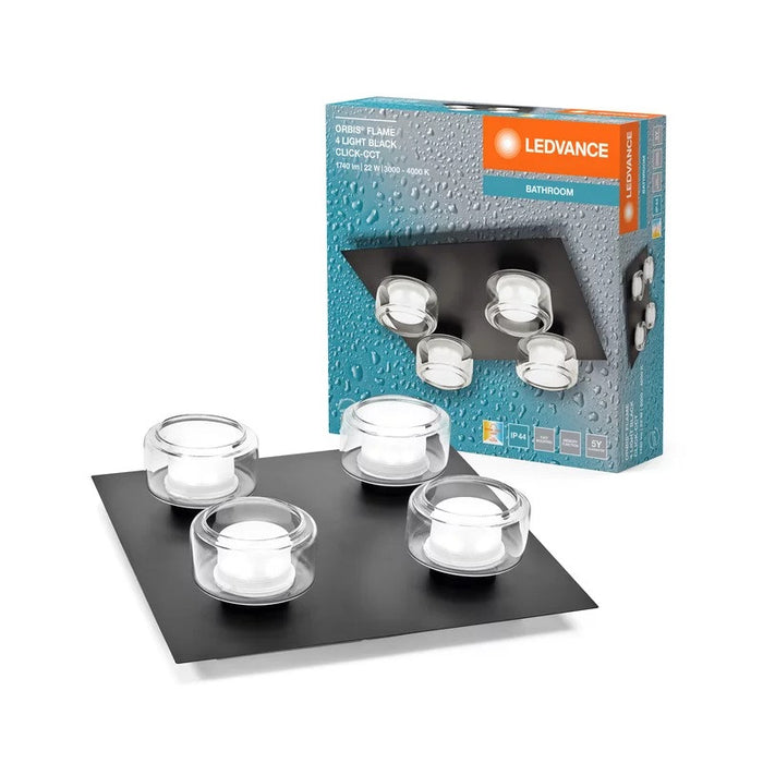 LED LAMP ORBIS FLAME 4X5.5W CLICKCCT IP44 BK LEDVANCE