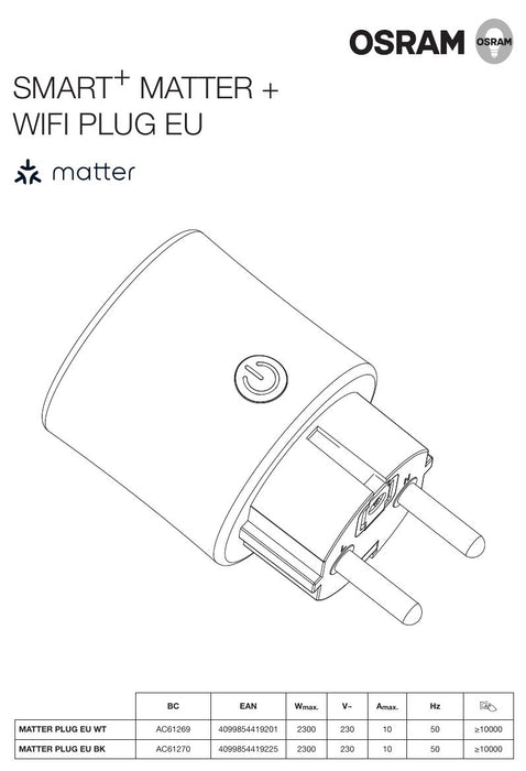 SMART CONTACT OSRAM WIFI MATTER BLACK