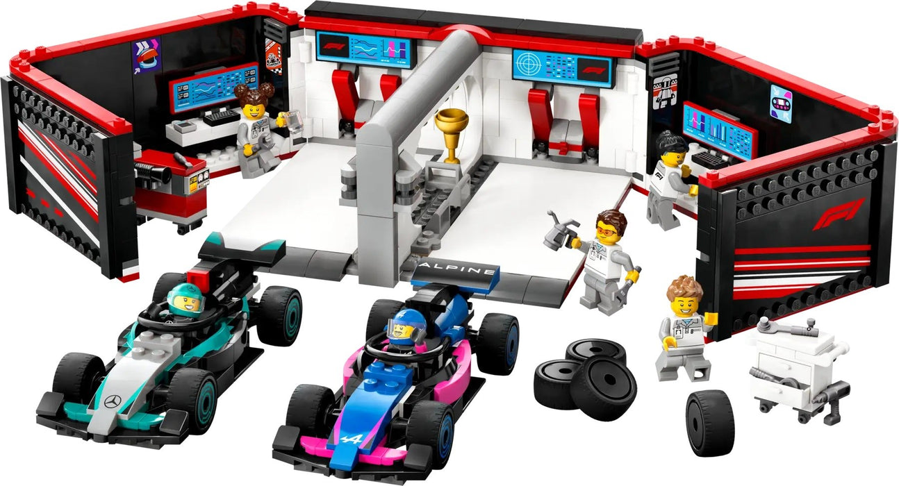LEGO CITY 60444 F1 Garage & Mercedes-AMG & Alpine Cars