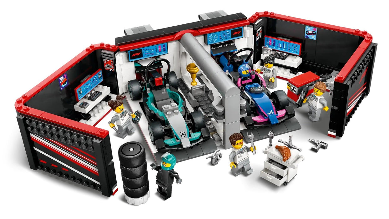 LEGO CITY 60444 F1 Garage & Mercedes-AMG & Alpine Cars