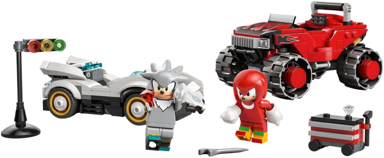 LEGO SONIC THE HEDGEHOG 77118 Silver's Car vs Knuckles' Monster Truck